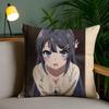 Sexy Anime M-Mai Sakurajima Pillow Case Custom Printed Brushed Fleece Pillow, Baby Skin-Touch, Eco-Friendly Dye-Sublimation Cush