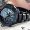 Casio Solar Series 200 Meters Waterproof Quartz Movement Stainless Steel Strap Japanese and Korean Watch Men's Watch Black Dial G-1200BD-1A