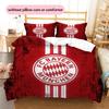 FC Bayern Münih Desenli Nevresim Yorgan Seti Ev Dekorasyonu Hediye (1 * yorgan kılıfı + 2 * yastık kılıfı (iç dolgu olmadan))