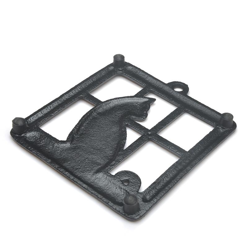 Cast Iron Animal Trivet-Decorative Coaster for Kitchen Counter  Dining Table Vintage Fashioned,Farmhouse,Rustic,Artisan Design