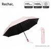 High-Quality Embroidered Fully Automatic Folding Umbrella for Women with Black Coating for Sun Protection and Uv Protection, Suitable for Both Sunny