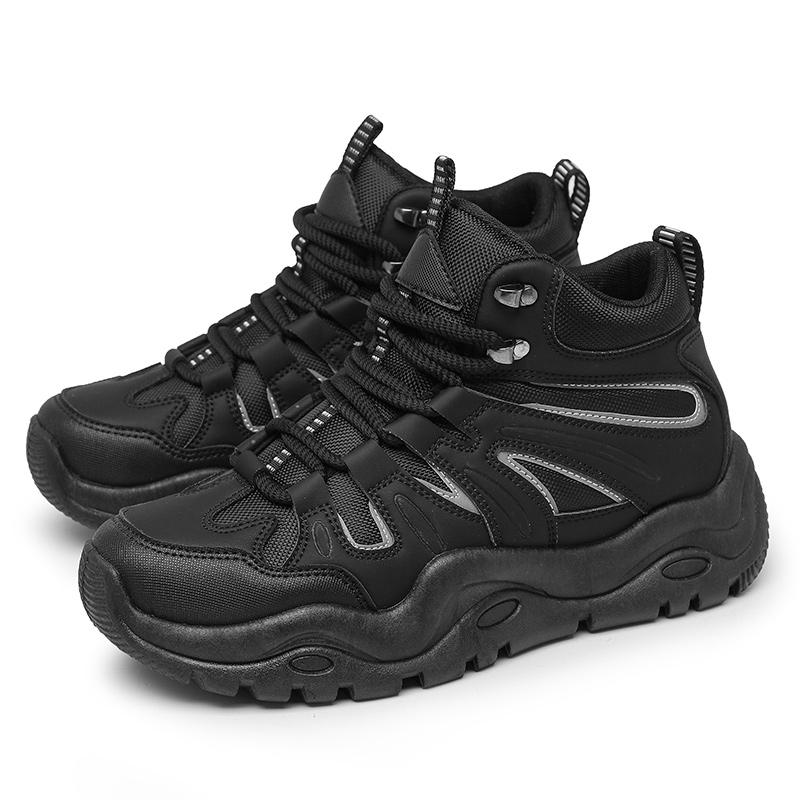 Мужские удобные ультрамягкие и дышащие кроссовки на шнуровке 39 чёрный