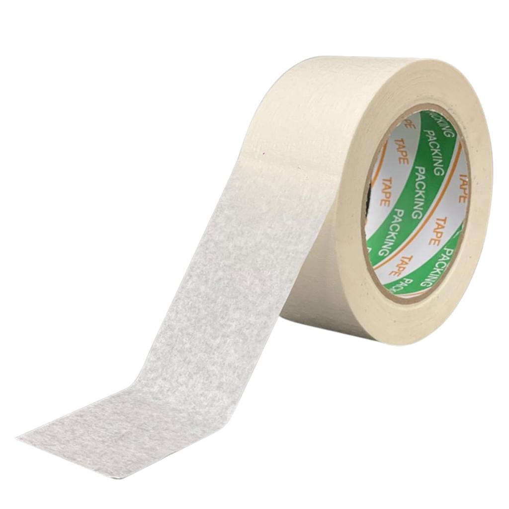 kaminoKa Masking 50mm Packaging Easy To Peel and Cut by Plain X 4 50mm General-Purpose Tape, Wide, Tape, Hand, Writable, White, (50m Rolls, Wide)