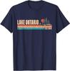Jezioro Ameryka Zabawny Ontario USA Kanada Graficzny T-shirt