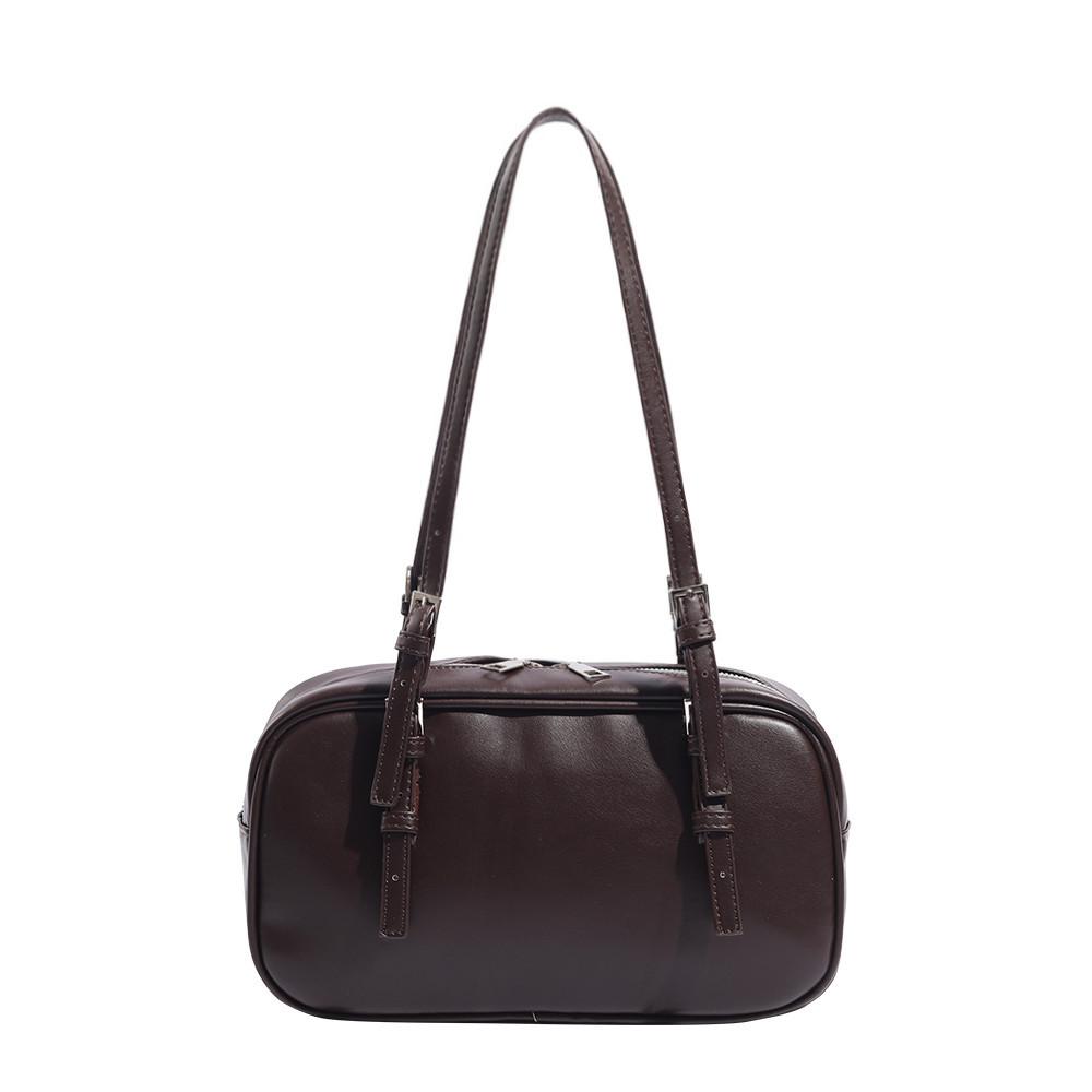 Korean-style fashionable versatile handbag for women, ins bowling bag, niche retro commuter shoulder underarm pillow bag