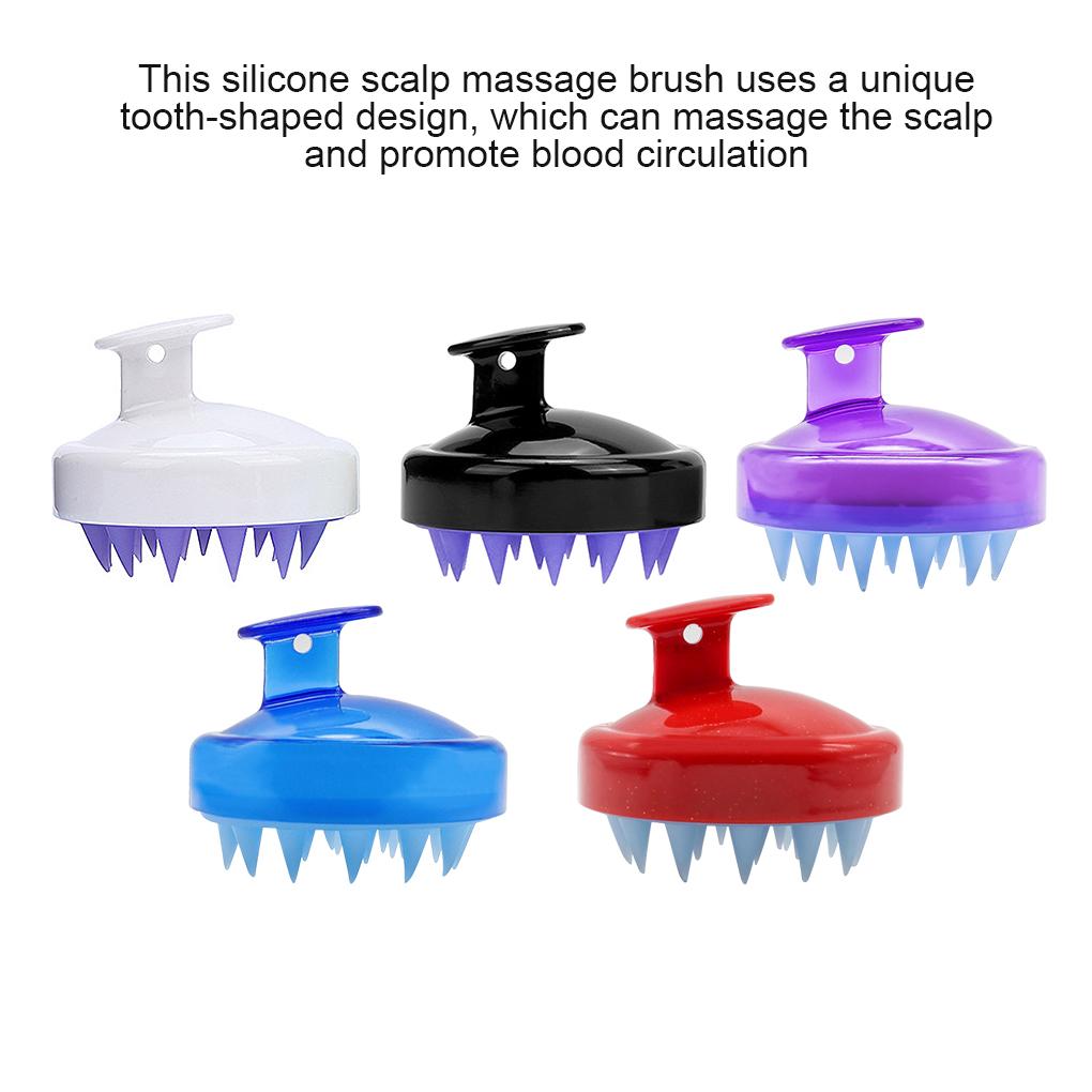 Silikon Kopfhautmassagebürste Massierende Shampoo-Bürste Duschkopf-Reiniger