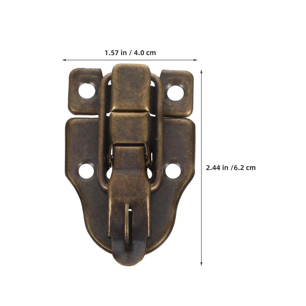 12pcs Retro Toggle Latch Metal Duckbilled Hasp Catch Decorative Buckle Hardware For Jewelry Box Cabinet Wooden Case