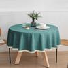 Cotton and Linen Round Table Cloth Waterproof and Oil-proof Hotel Ins Style Table Cloth Restaurant Dirt-resistant Table Cloth Decoration