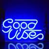 Good Vibes Neon Sign Led Word Usb Light Acrylic Lamp Bedroom Bar Decor Party