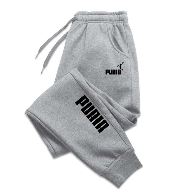 Mens Fleece Sweatpants Winter Casual Joggers Unisex Streetwear Loose Long Pants