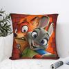Zootopia Judy i Nick Kwadratowa Poszewka na Poduszkę Poliestrowa Poduszka Dekoracyjna , Niesamowite Poszewki na Poduszki