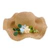 Straw hat female summer small fresh flower seaside beach hat twist edge sun hat sun protection sun hat