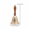 Ship's Bell Decorative Brass Hand with Wooden Handle Vintage for Themed Interior Styling,