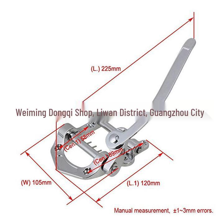 Goldenes Bigsby Old Style Jazzgitarren-Tremolosystem mit Zinklegierungs-Saitenhalter und kleinem Arm