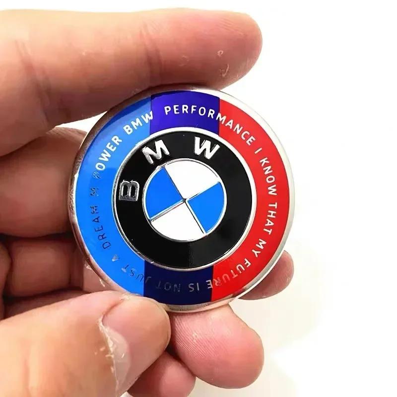 2025 Hot 1Pcs 46mm Car Steering Wheel Badge Emblem Sticker For All BMW Series E36 E46 E53 E90 E60 E61 E93 E87 X1 X3 X5 X6 F30 F2