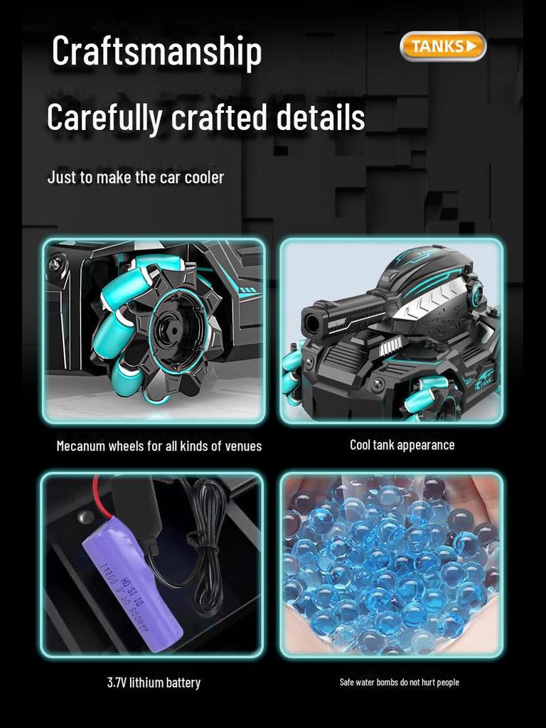 2.4G Пульт дистанционного управления с датчиком жестов и водяными бомбочками – Детская игрушечная боевая машина