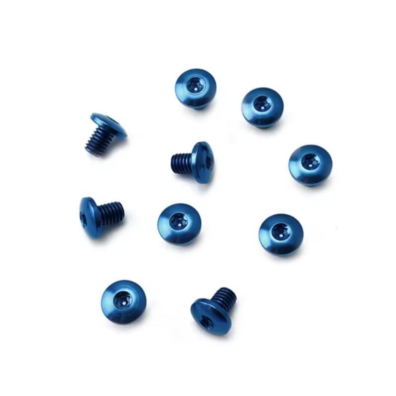 

4 шт. титановый сплав M3 полукруглая головка Quincunx винт для складного ножа винт для рукоятки ножа DIY шпиндель титановый сплав винт для ножа синий