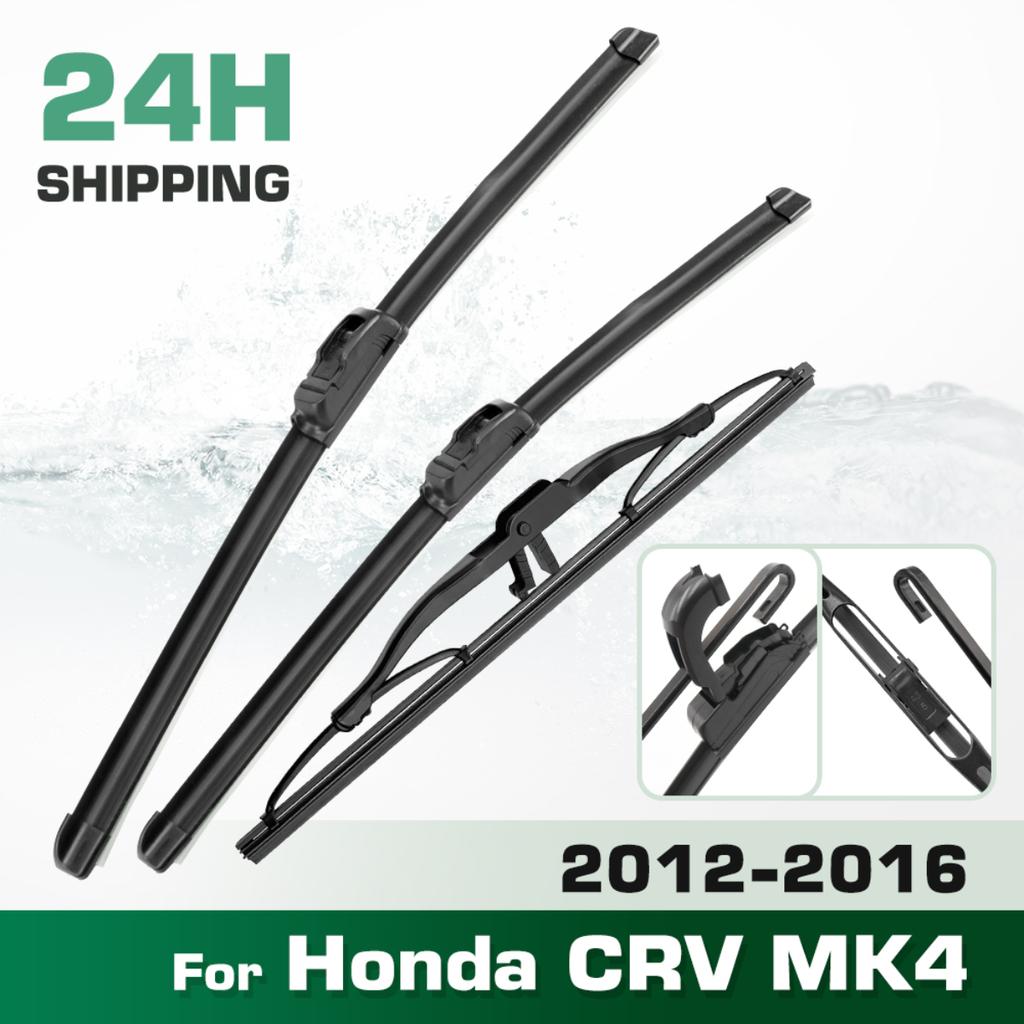 For Honda CRV MK4 2012-2016 2013 2014 2015 Wiper Front & Rear Wiper Blades Windshield Windscreen Window Brushes 26"+16"+13