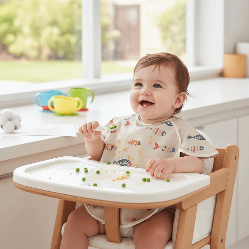 Soft Feeding Apron Short Sleeve Burp Cloth Apron Style Baby Bibs  Feeding