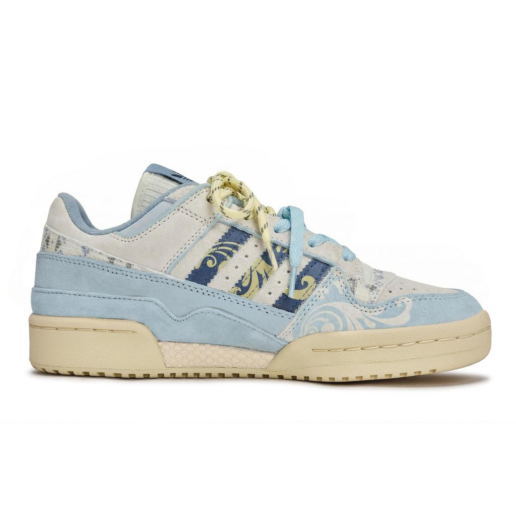 Adidas Originals FORUM 811 Manufacturing, Maris Sal Breeze Low top Skateboard Shoes Women's Beige Yellow Blue KJ4299(Team80-)