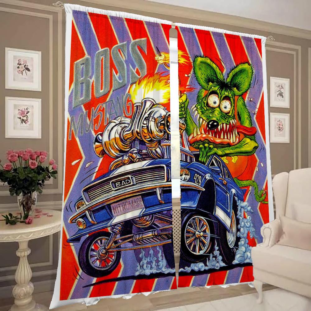 Fönster Köksgardiner för Vardagsrum 2 Delar Mörkläggningsgardiner Dörrgardin R-råtta F-fink Avskärmning Sovrumsdekoration Skugga