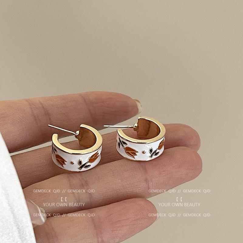 2024 Trendy Colorful Flower Stud Earrings for Women - Summer Fresh Design
