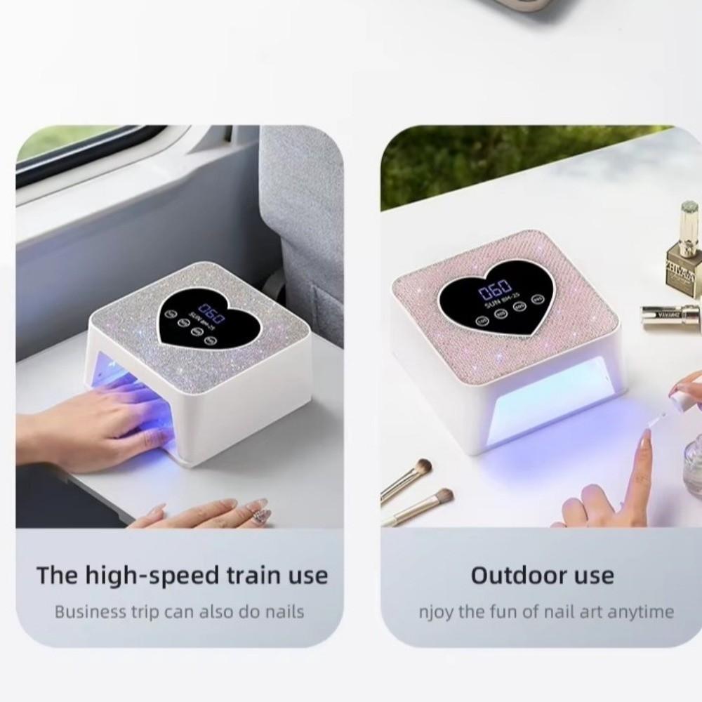 Fast Curing UV Nail Lamp Rhinestone Heart Shape Nail Dryer Machine Nail Dryer Lamp  Pedicure Use