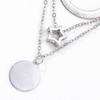 Women Necklace Three-layered Solid Color Hollow Chain Individual Adjustable Length Prom Daily Dating Neck