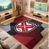 Fulham Football Print Crystal Velvet Rug, Comfortable Water Absorbent Non Slip Indoor Floor Carpet