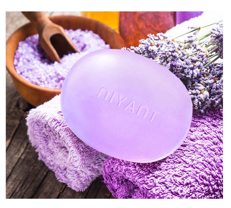 Plant Lavender Anti-Mite Skin-Tenderizing Handmade Soap – Refreshing Oil Control Essential Oil for Face and Body Wash