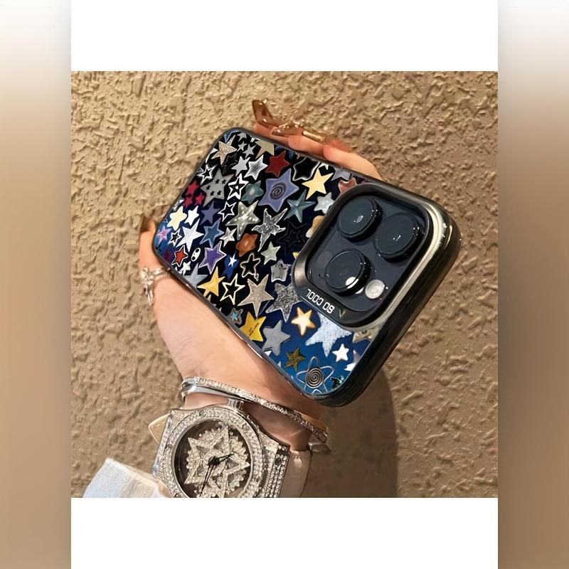 Phone case with stars graphic phone case for iPhone 15 14 13 12 11 x XR Xs SE2 SE 8 7 plus pro Max pc Back Cove