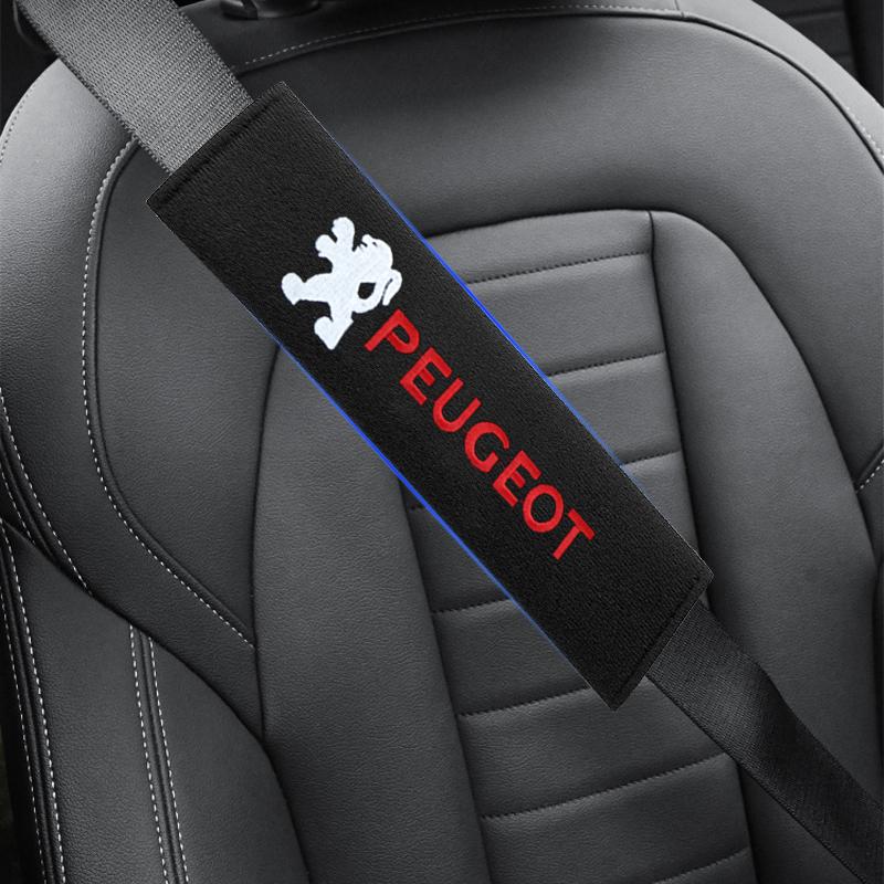 Car Seat Shoulder Belt Cover Protector Pad Auto Accessories For Peugeot 308 408 508 RCZ 208 3008 2008 206 207 108 406 407 408 206 207 208 306 307