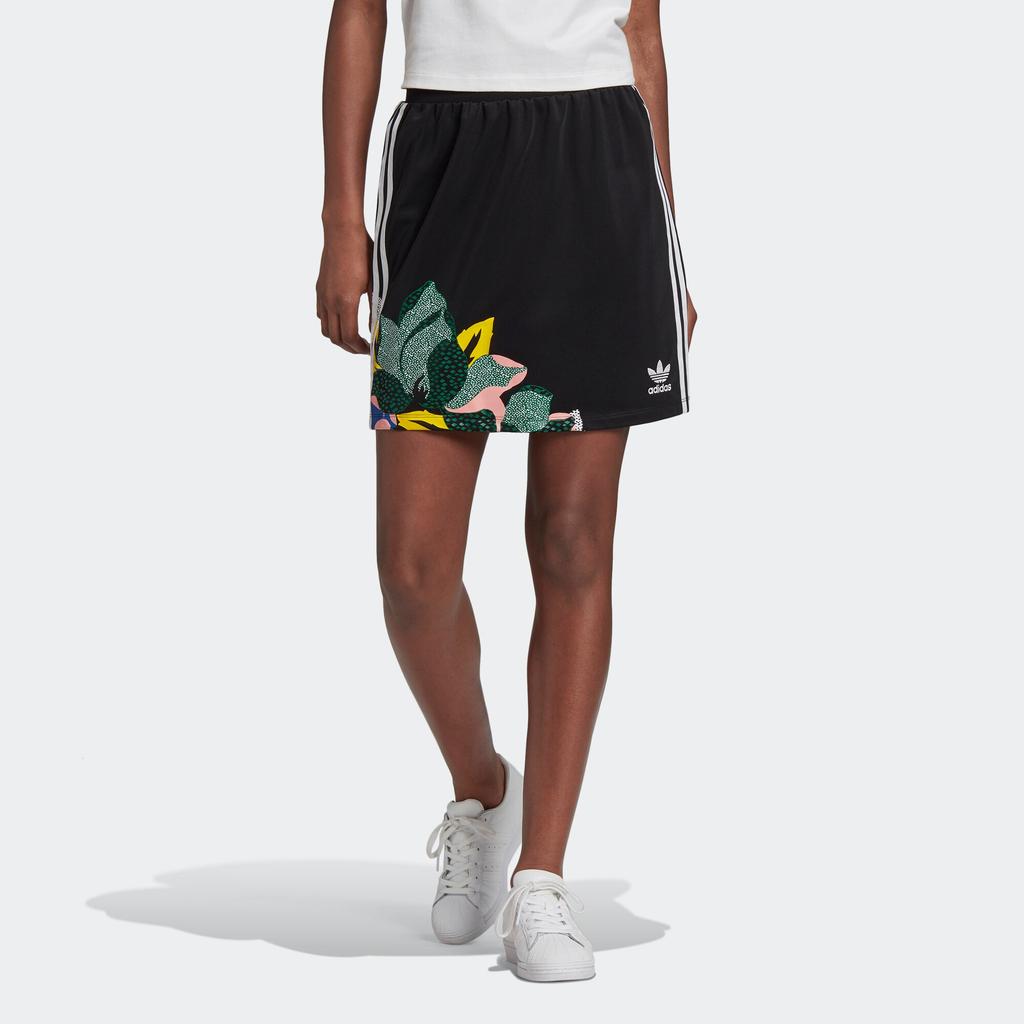 adidas Fustă Sport Casual Originale cu Talie Medie Confortabilă Fuste Femei Negru GC6831