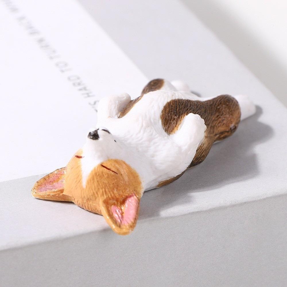 Mini Dashboard Ornament 3D Craft Aquarium Ornament Unique Mini Corgi Resin Figurine Car Decoration