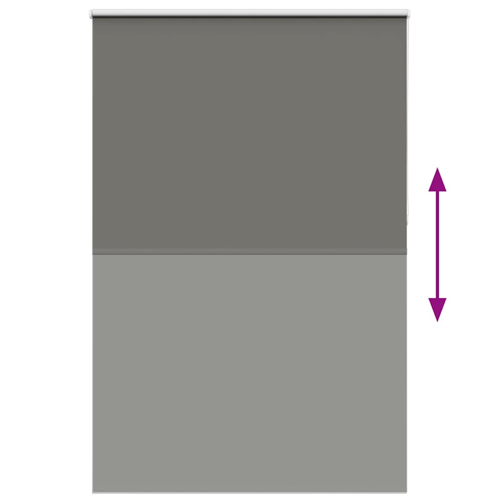 Blackout Roller Blind Gray 150x210 cm Fabric Width 146.6 cm Polyester