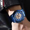BINBOND Men Watch Light Luxury Brand Business Hollow Luminous Waterproof Stainless Steel Metal Strap Male Fashion Quartz Watches