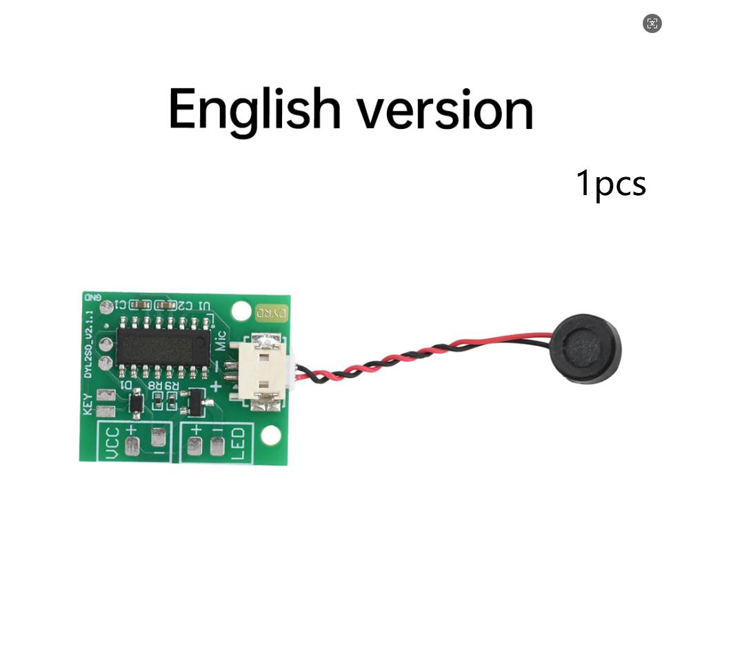 

Модуль голосового керування ШІ в офлайн-режимі DC 3V~5V Плата драйвера схеми Маленький нічник 0.1 секунди Звукове керування Англійська версія 5V