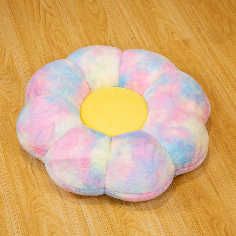 Kawaii Rainbow Sun Flower Cushion Plush Pillow Toy Soft Cartoon Plant Stuffed Doll Chair Cushion Car Decor Lovers Birthday Gifts