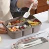 Four-compartment Student Lunch BoxWith Seasoning Box  Worker Microwave Heating Lunch Box Student Special Compartment Lunch Box