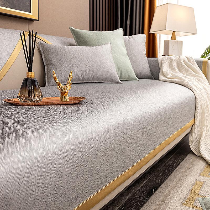 

Универсальный чехол для дивана Four Seasons, роскошный жаккардовый нескользящий чехол с золотой окантовкой, чехол для подушки из синели, полотенце для гостиной, чехол для дивана 70x70