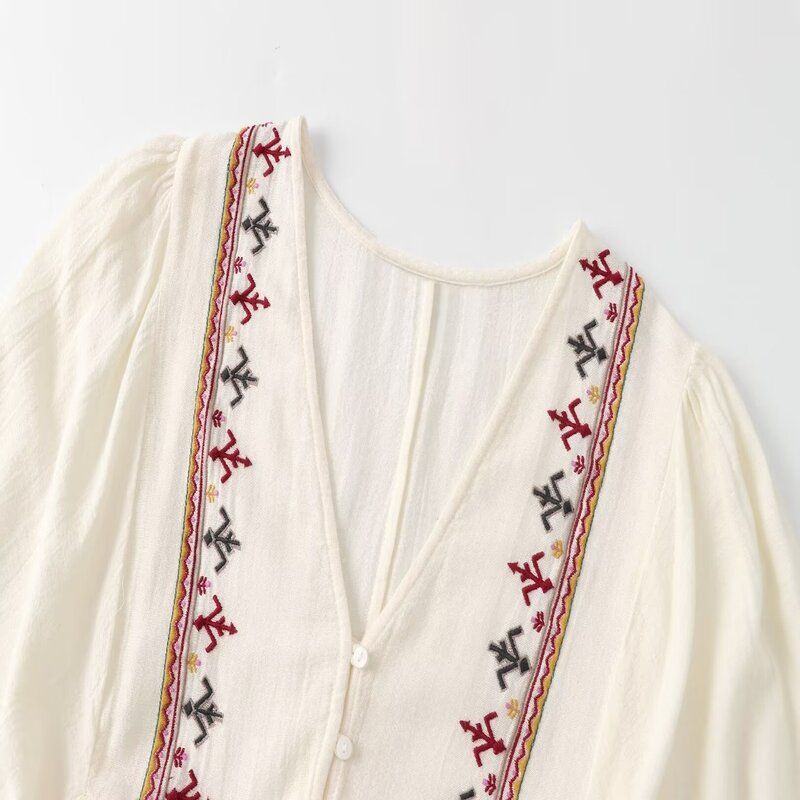 Fashion Style 2024 Summer New Women's Clothing Loose All-Match Stitching Embroider Short Dress 5770042 712