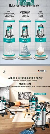 High-Power Industrial Vacuum Cleaner for Household, Car, and Commercial Use