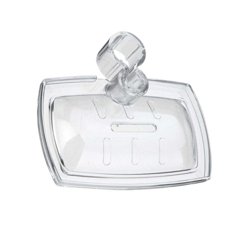 652F Adjustable Shower Rod Soap Dispenser Bathroom Accessory Small Design Easy Installs Rust Resistant Bathrooms Fixture