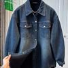 Velvet 2025 Retro Denim Shirt: Casual, Loose-Fit, Thickened Jacket for Spring & Autumn