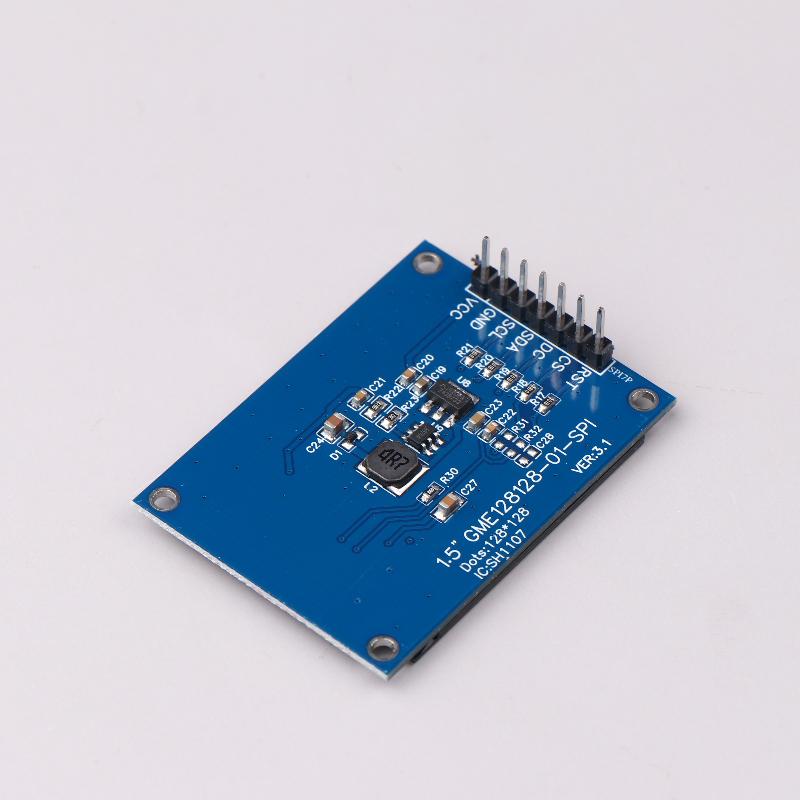 1.5 Inch 1.5" 128X128 Oled Screen Display Module 4Pin 7Pin Sh1107 Driver Iic 4 Pins White For Raspberry Pi For Stm32