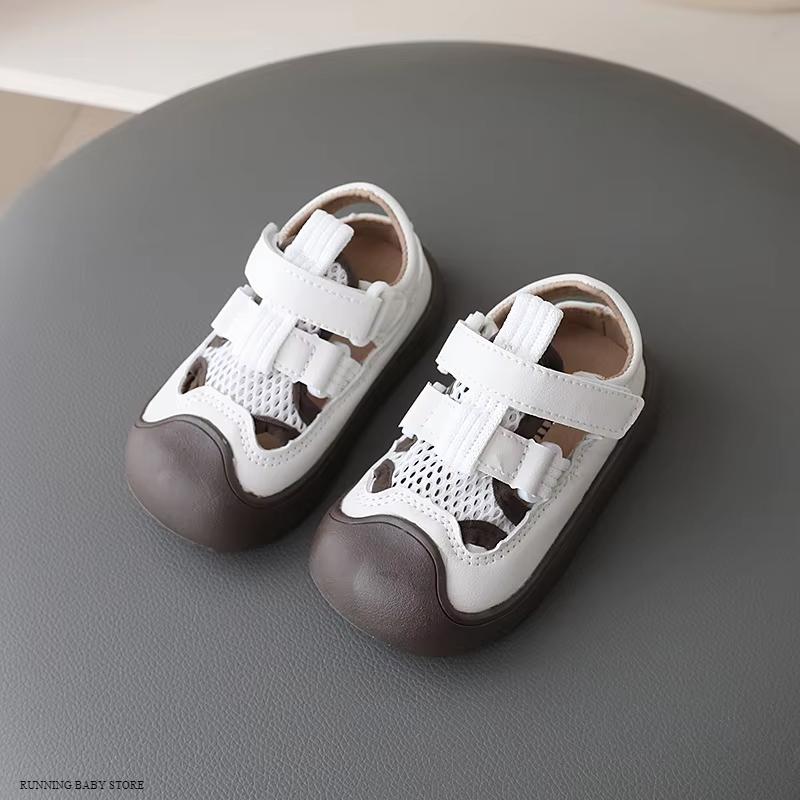 

Children Summer Shoes Kids Sandals Breathable Boys Sneakers Outdoor Protecting Toes Beach Water Shoes Girl Clog Shoes New I03161 21 белый