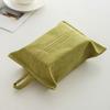 Elegant Fabric Tissue Box Cover with Hanging Rope Wall Mounted Napkin Dispenser Paper Towel Holder for Home and Office