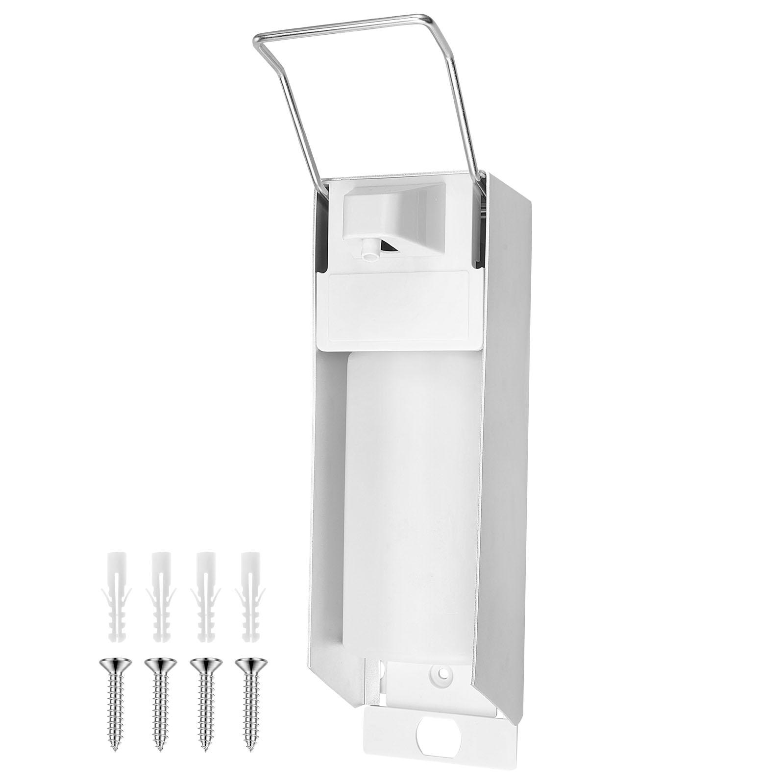 

500ml Wall Mount Shower Soap Dispenser Aluminium Bathroom Shampoo Shower Gel Dispenser Toilet Kitchen Storage Bottle белый