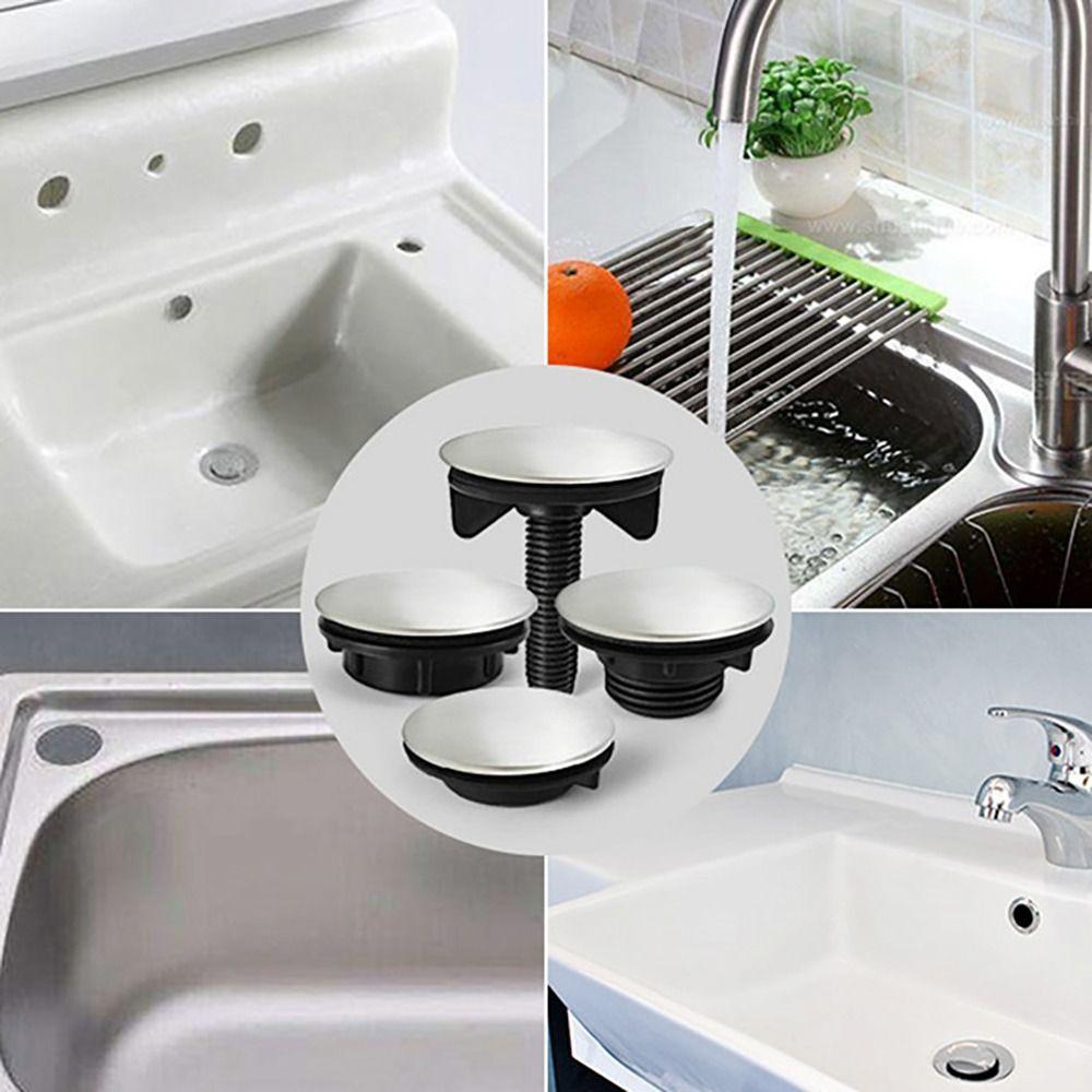 45mm Sink Tap Hole Blanking Plug Stainless Steel Sink Decorative Cover Basin Cap  Kitchen