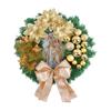 Christmas Wreath Front Door Xmas Garland with Bow Ribbon Berry Flower Decor Indoor Outdoor Winter Decoration